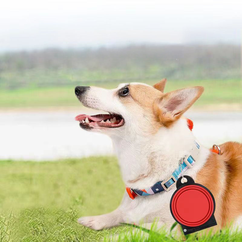 Silicone Outdoor Folding Double Bowl Pet