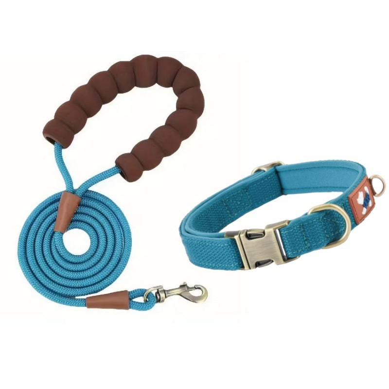 Dog Collar Webbing With Space Cotton Lining Adjustable Neck Strap
