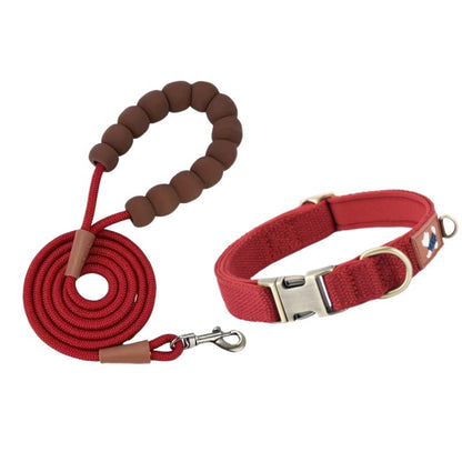 Dog Collar Webbing With Space Cotton Lining Adjustable Neck Strap