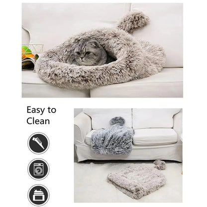 Plush Bag Cat Hideout House Winter Warm 
