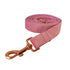 Goose Down Dog Collar Double Microfiber Rose Gold Buckle