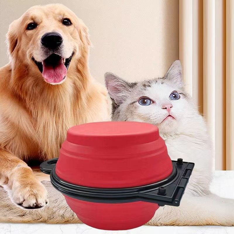 Silicone Outdoor Folding Double Bowl Pet 